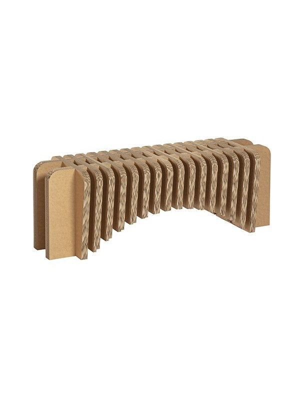 Kartonnen bankje boog