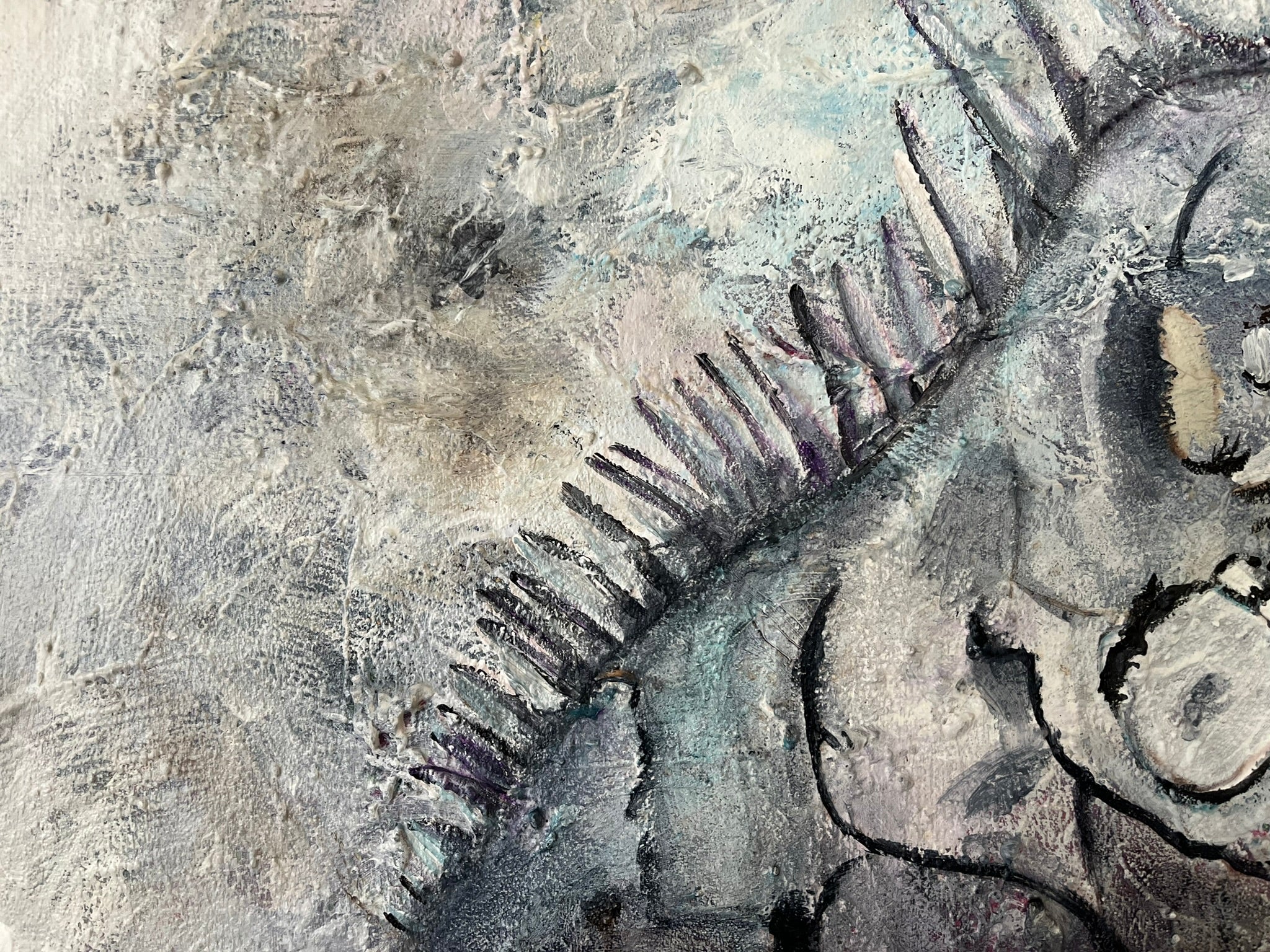 Leguaan - uniek mixed media kunstwer