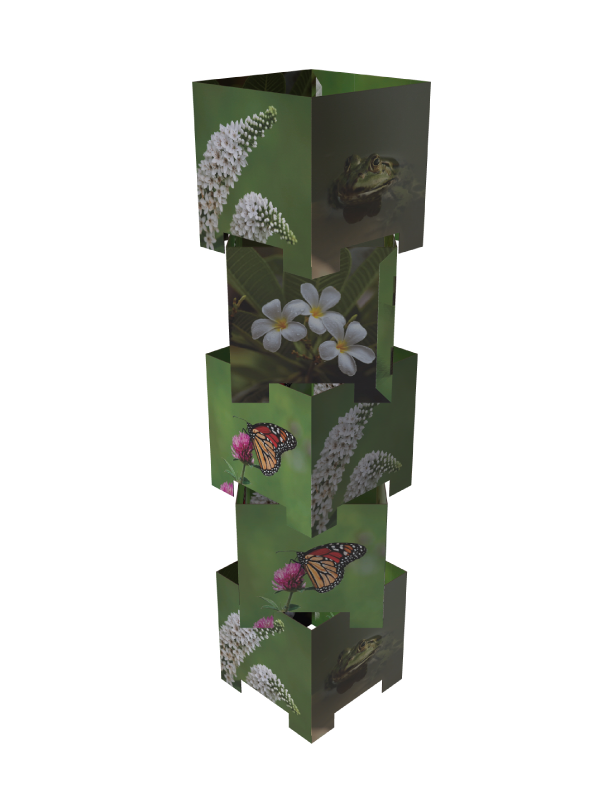 Kartonnen stapelblokken open