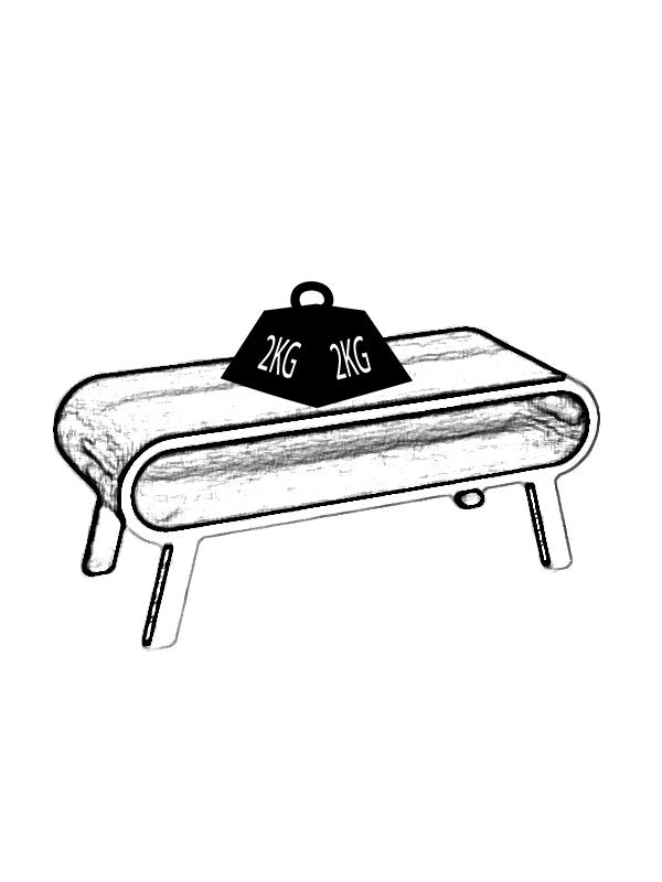 Kartonnen retro salontafel