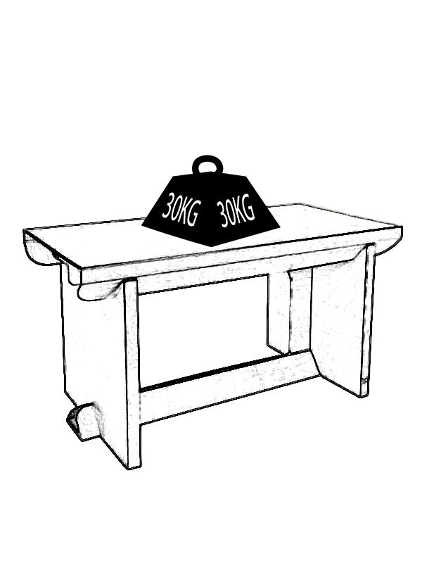 Kartonnen tafel met 2 stoelen